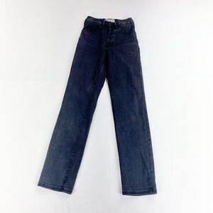 Everlane high rise slim straight black denim jeans 24